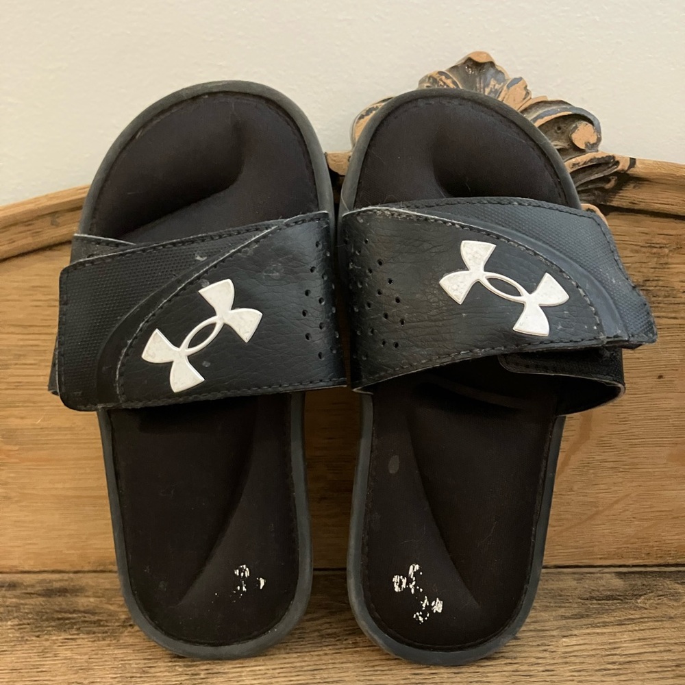 Under Armour Kids Black Slide Sandals